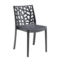 Sedia In Polipropilene Da Interno Esterno Giardino Impilabile Design Sedie Resistenti Moderne Per Terrazzo  Nero/2 Sedie