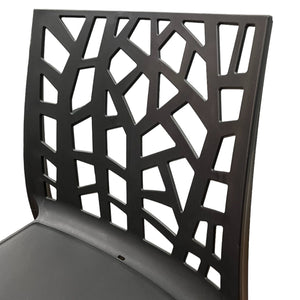 Sedia In Polipropilene Da Interno Esterno Giardino Impilabile Design Sedie Resistenti Moderne Per Terrazzo  Nero/4 Sedie