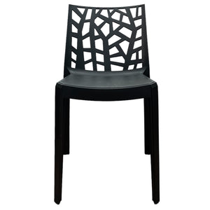 Sedia In Polipropilene Da Interno Esterno Giardino Impilabile Design Sedie Resistenti Moderne Per Terrazzo  Nero/2 Sedie