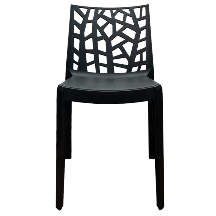 Sedia In Polipropilene Da Interno Esterno Giardino Impilabile Design Sedie Resistenti Moderne Per Terrazzo  Nero/2 Sedie