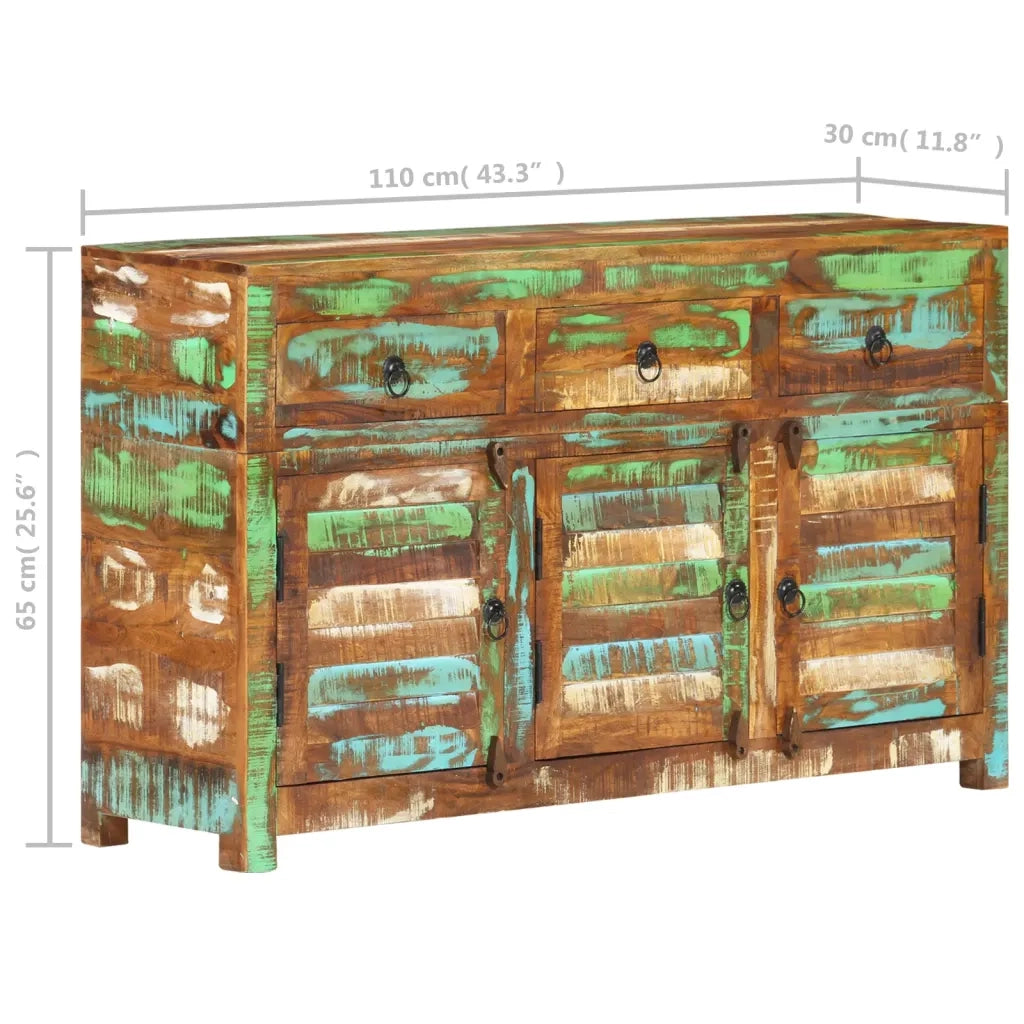 Credenza 110x30x65 in Legno Massello di Recupero 338426