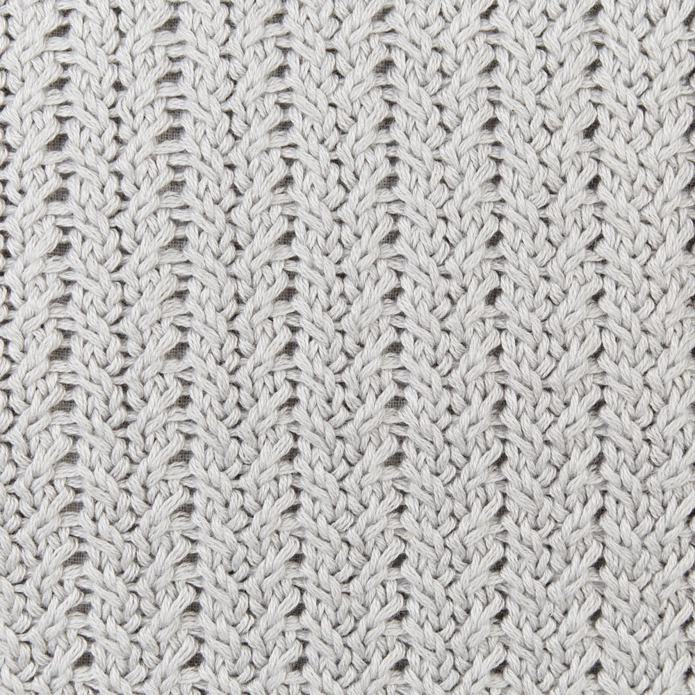 Set di 2 cuscini decorativi in cotone grigio 45 x 45 cm lavorati a maglia e sfoderabili quadrati accessori moderni per la decorazione.