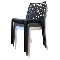 Sedia In Polipropilene Da Interno Esterno Giardino Impilabile Design Sedie Resistenti Moderne Per Terrazzo  Nero/1 Sedia