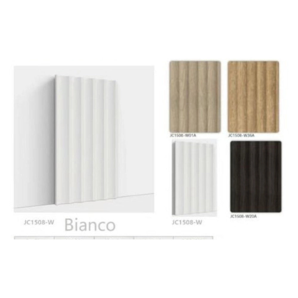 Trade Shop - Pannello Decorativo 3d Bianco 148x290 Cm Effetto Ondulato Moderno In Ps -