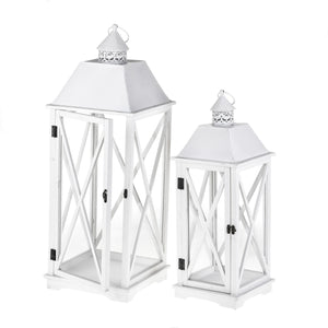 Set 2 Lanterna in Legno H 80 cm