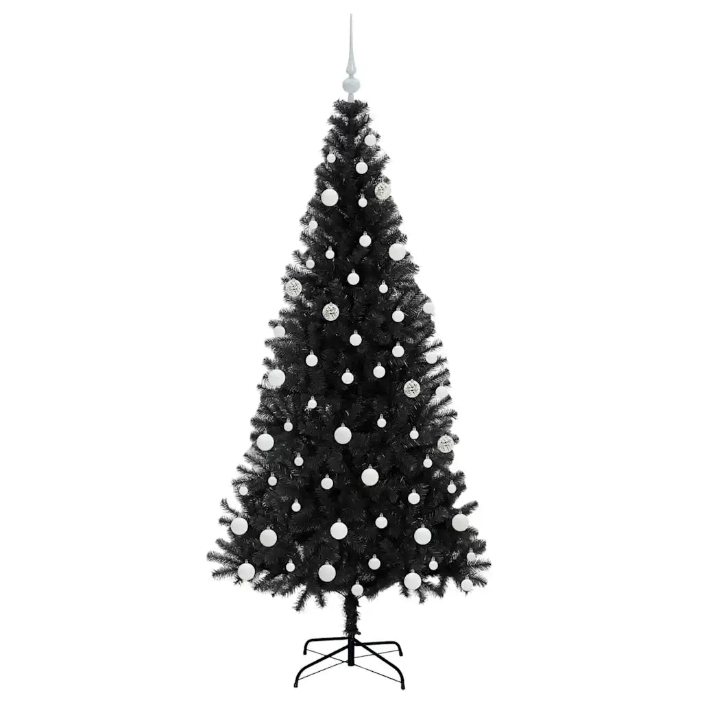 Albero di Natale | Decorazioni natalizie con 300 LED con supporto Nero 180 cm PVC