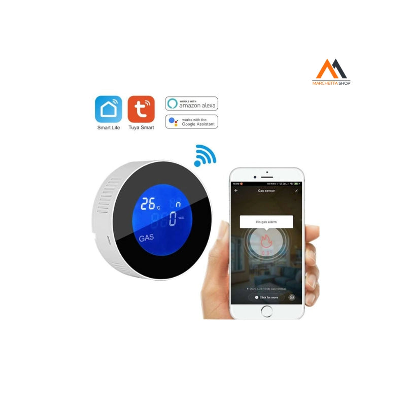 RILEVATORE GAS METANO/GPL SMART WIFI '710052' con cavo USB