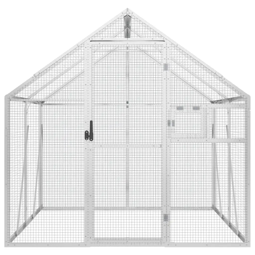 Voliera Argento 1,79x2x1,85 m in Alluminio CFW1843049