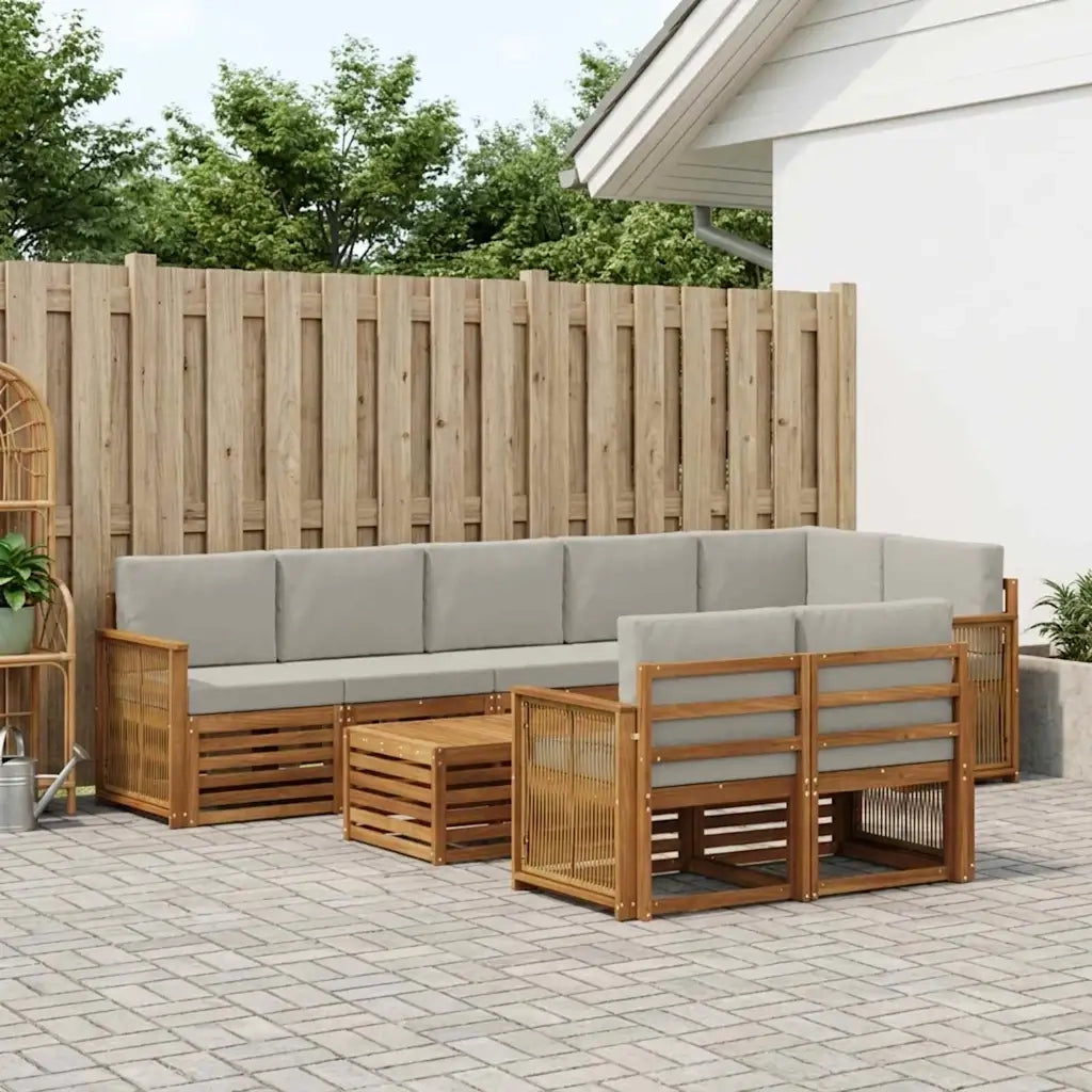 Set divani Legno di Acacia Massello 3384537