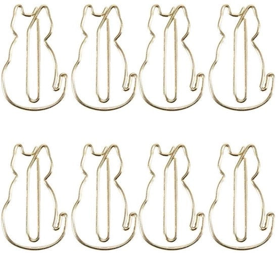 Battenti di Carta a Forma di Gatto 12 Pezzi - Design Unico - Materiale Duraturo - Multifunzionale - 3x2 cm - Lunga Durata - Clips