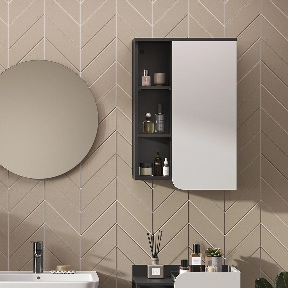 Vicco mobile bagno Antracite/bianco 50 x 75 cm con porta e vani aperti