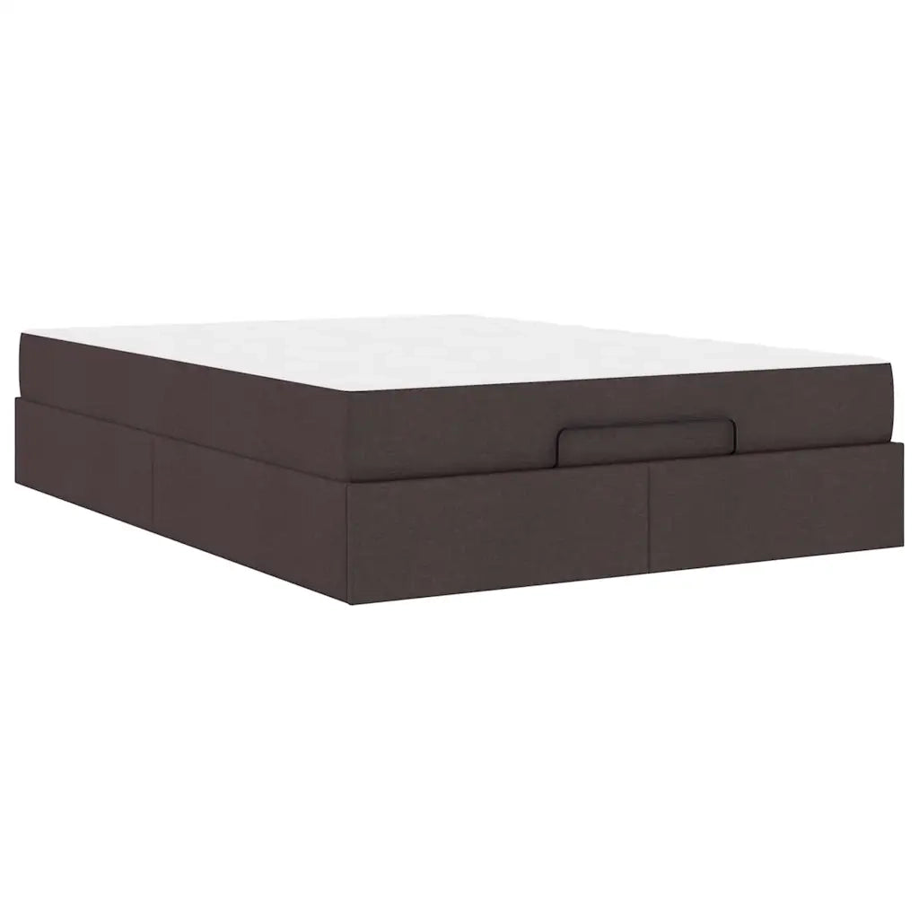 vidaXL Struttura del letto Marrone scuro 140 x 190 cm Tessuto
