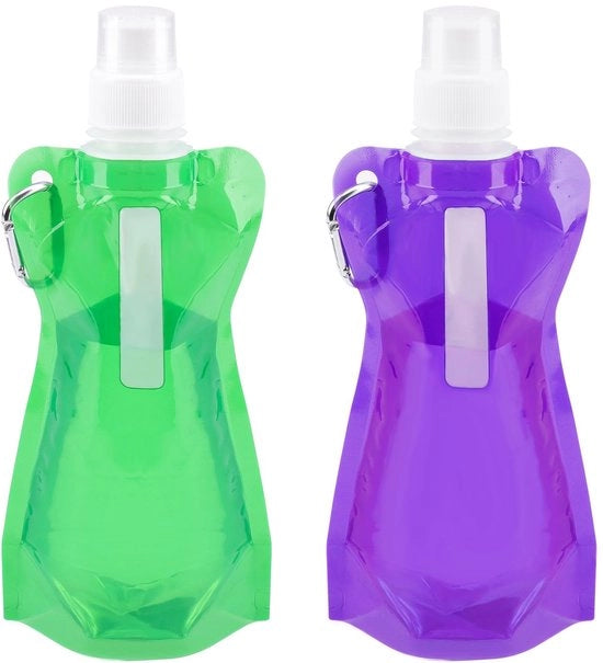 Bottiglia di acqua 500 ml - Opvougable - Riciclabile - Imbottigliata a prova di fuga - Con anello di chiusura - Libera da BPA - Duratura e resistente ai raggi UV - Bottiglia di acqua