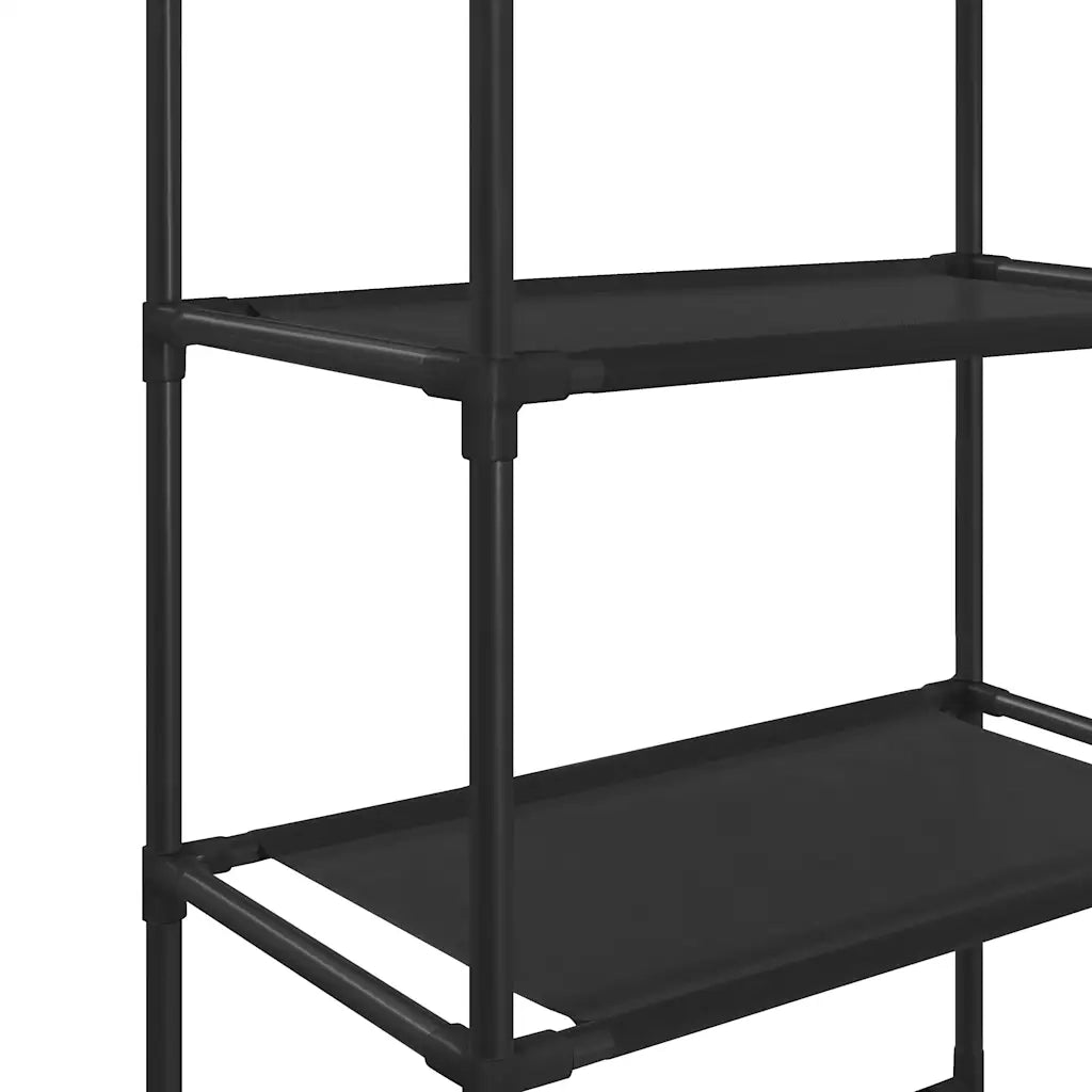 Scaffale per Bagno con 3 Ripiani Nero 53x28x169 cm CFW1002506