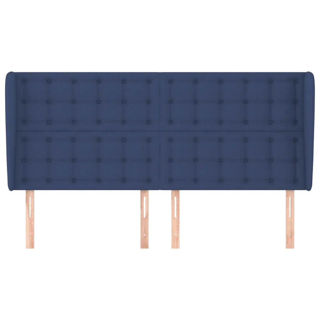 Testiera ad Orecchio Blu 183x23x118/128 cm in Tessuto 3118410