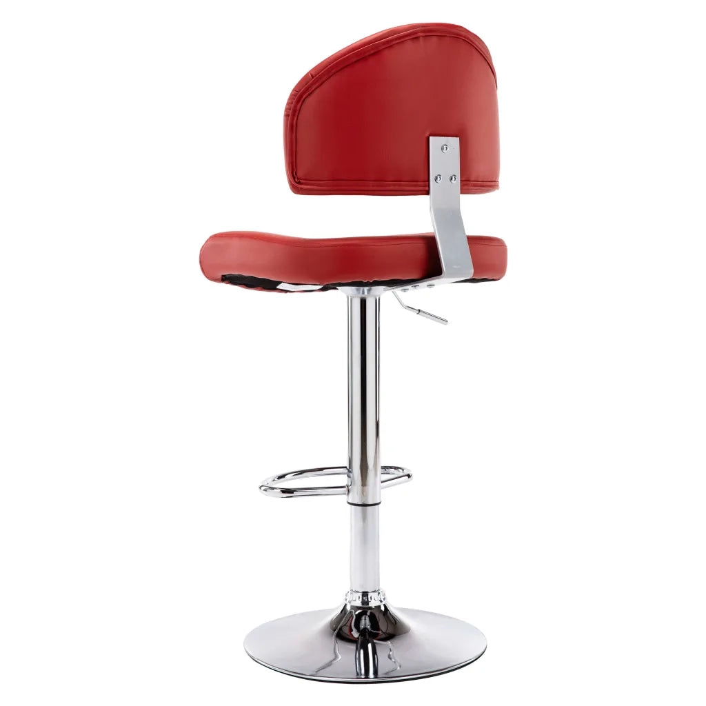 Sgabelli da Bar 2 pz Rosso Vino in Similpelle 249661