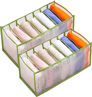 Organizzatore di Abbigliamento Opportuno con 7 Cestelli e Sacchetto di Rete Visibile - Verde, S (36 x 17 x 12 cm)