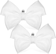 Bottoni di Seta per Scarpe - Decorativi Clip - Bianco - Accessori per Scarpe - Ideali per Pumps e Flats - Design Moderno