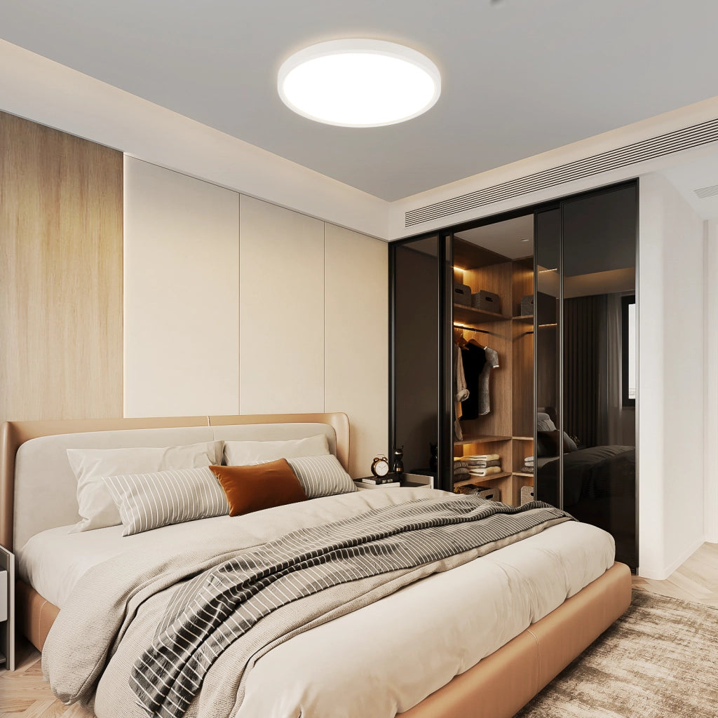 ZMH Lampada da soffitto plafoniera LED rotonda bianca 30 cm 24W per cucina camera letto corridoio