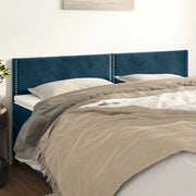 Testiera 2 pz Blu Scuro 80x5x78/88 cm in Velluto
