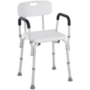 Sedia da Doccia ¨C zephmum ¨C Alluminio, Altezza Regolabile 71-84cm, Bianco 51.5x51.5cm