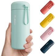 Mini Biberon 300ml – Biberon Termico Mini con Manico in Silicone, 100% Sicuro, Biberon Piccolo in Acciaio Inossidabile per Latte, Caffè... – Ideale per Borse e Viaggio (Menta)