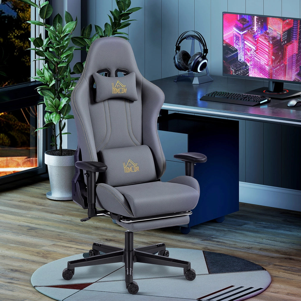 Poltrona Gaming Ergonomica ¨C Zephmum ¨C Grigio 72x76x132 cm