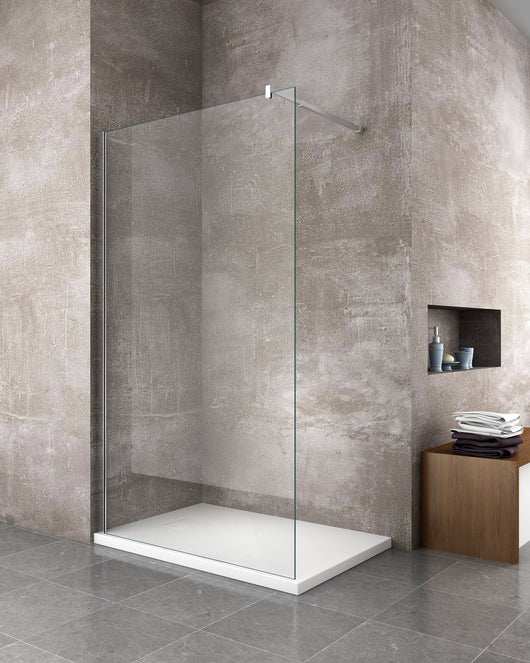 Piatto Doccia In SMC Vetroresina Effetto Pietra H 2,6 Cm Con Piletta Di Scarico Inclusa 90-120 Bianco