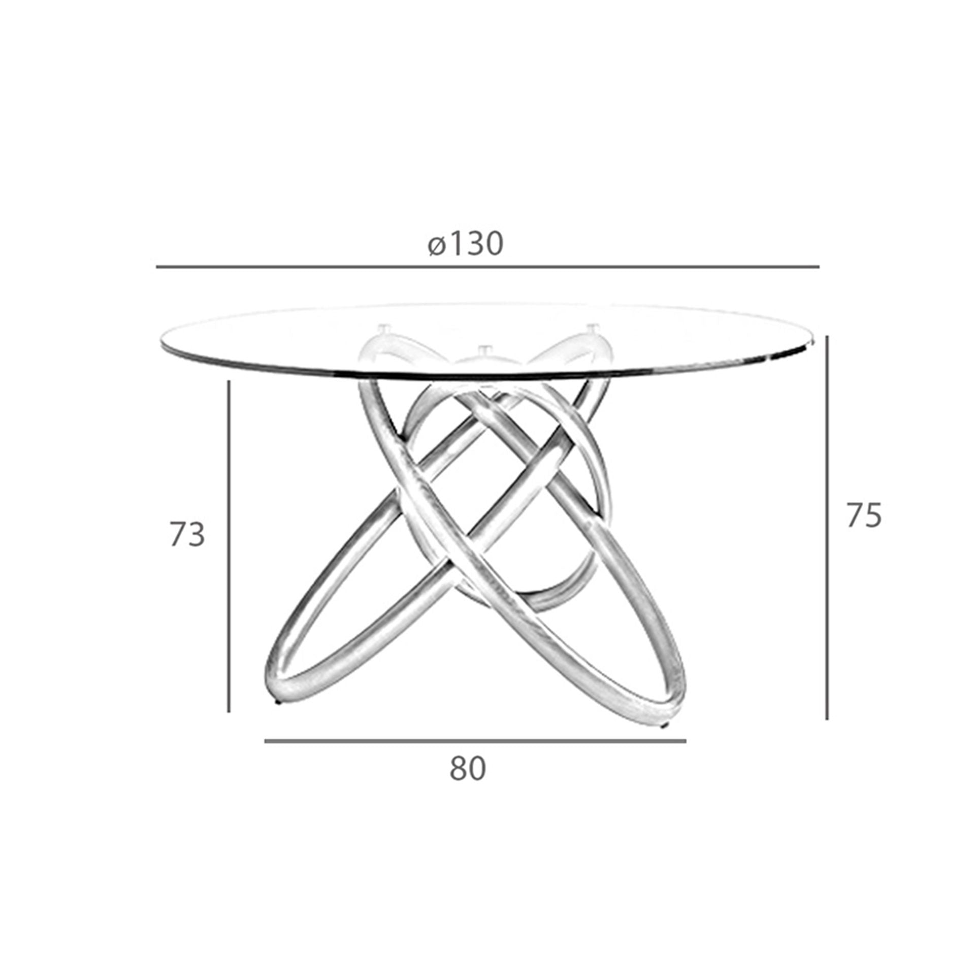 Tavolo da pranzo rotonda vetro temperato e noce