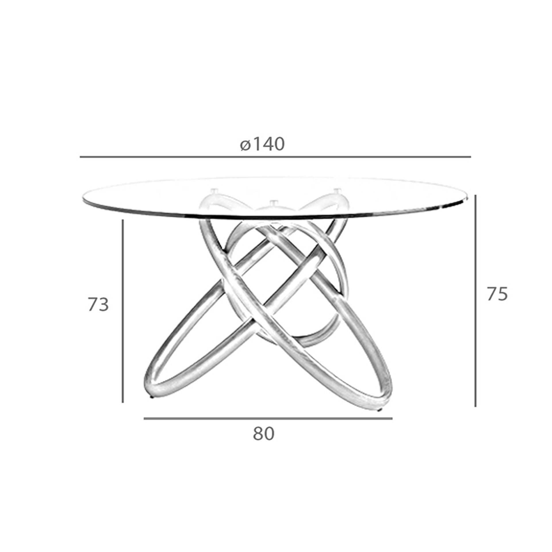 Tavolo da pranzo rotonda vetro temperato e noce