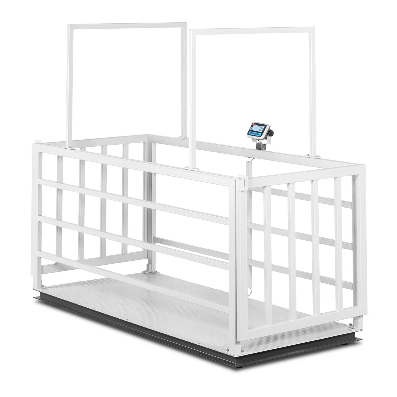 Bilancia per animali - taratura certificata - 3.000 kg - adatta per animali - con griglia - LCD 14_0005693