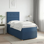Letto box spring con materasso Blu 90 x 190 cm Tessuto 3454290
