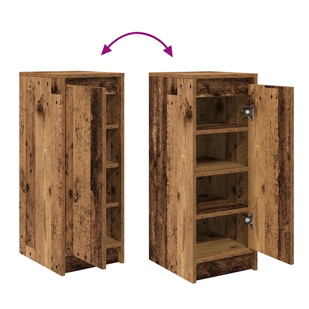 vidaXL Scarpiera Legno Antico 29,5x34x76 cm in Legno Multistrato