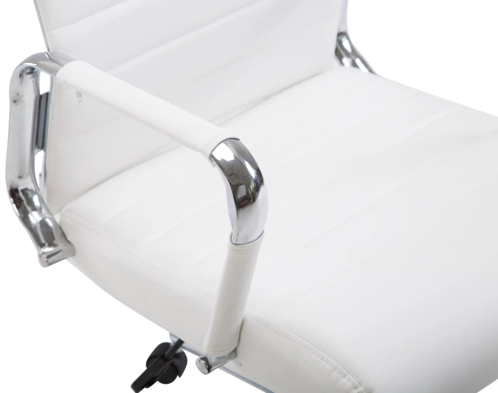 Sedia ufficio Kolumbus in similpelle bianco