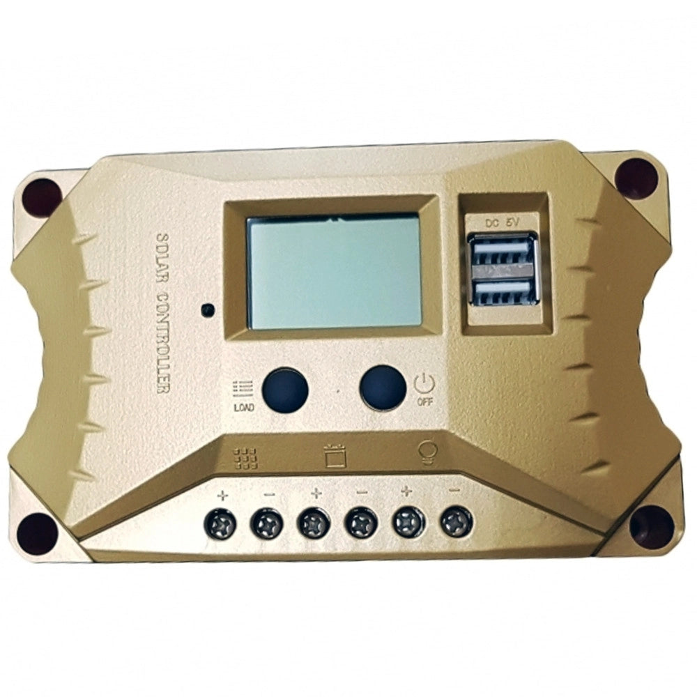 Trade Shop - Controller Regolatore Carica Batteria 702 2porte Usb 20a Pannello Energia Solare -