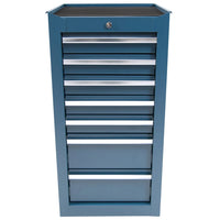 Mobiletto portautensili blu, stretto, 7 cassetti