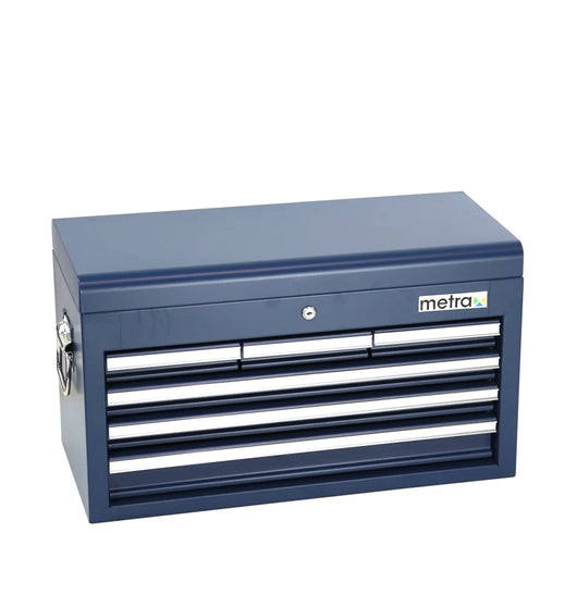 Cassetta degli attrezzi, superiore, grande, con 6 cassetti, colore blu