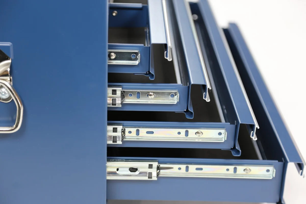 Cassetta degli attrezzi, superiore, grande, con 6 cassetti, colore blu