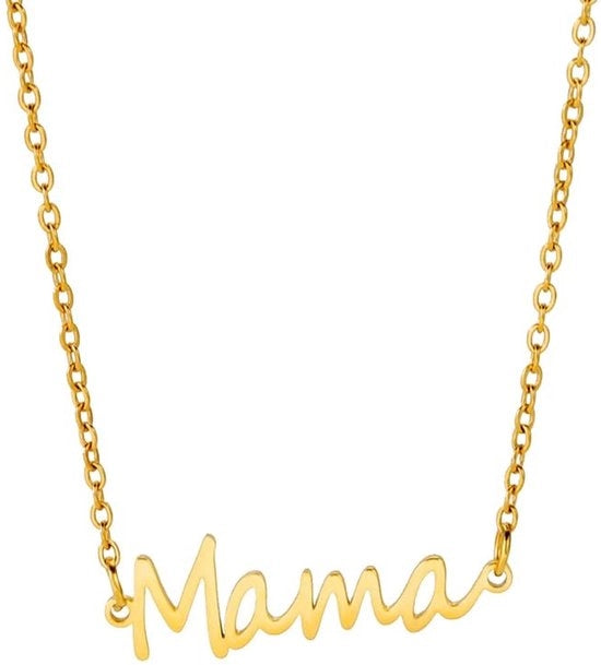 Collana per Madre - Catena in Acciaio Inossidabile - Design Minimalista - Pendente Decorativo - Sostenibile - Regalo per la Mamma - Collana di Natale