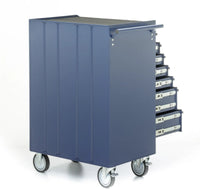Carrello da officina, 7 cassetti, colore blu