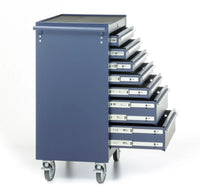 Carrello da officina, 7 cassetti, colore blu