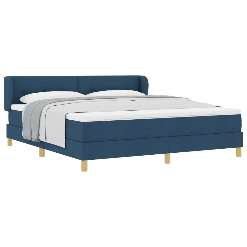 Letto a molle con materasso Blu 180 x 200 cm Tessuto 3340233