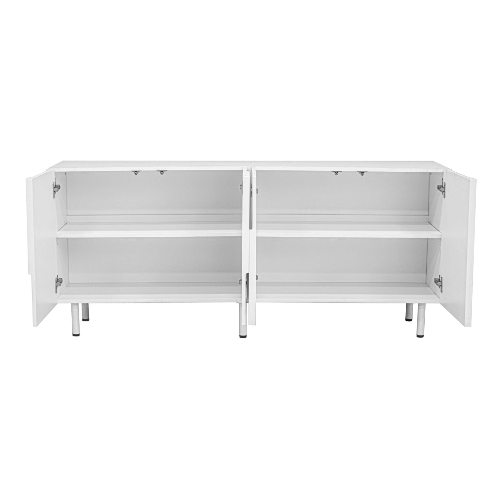 Consolle per ingresso ¨C Minimal ¨C bianco in legno con ripiani salvaspazio