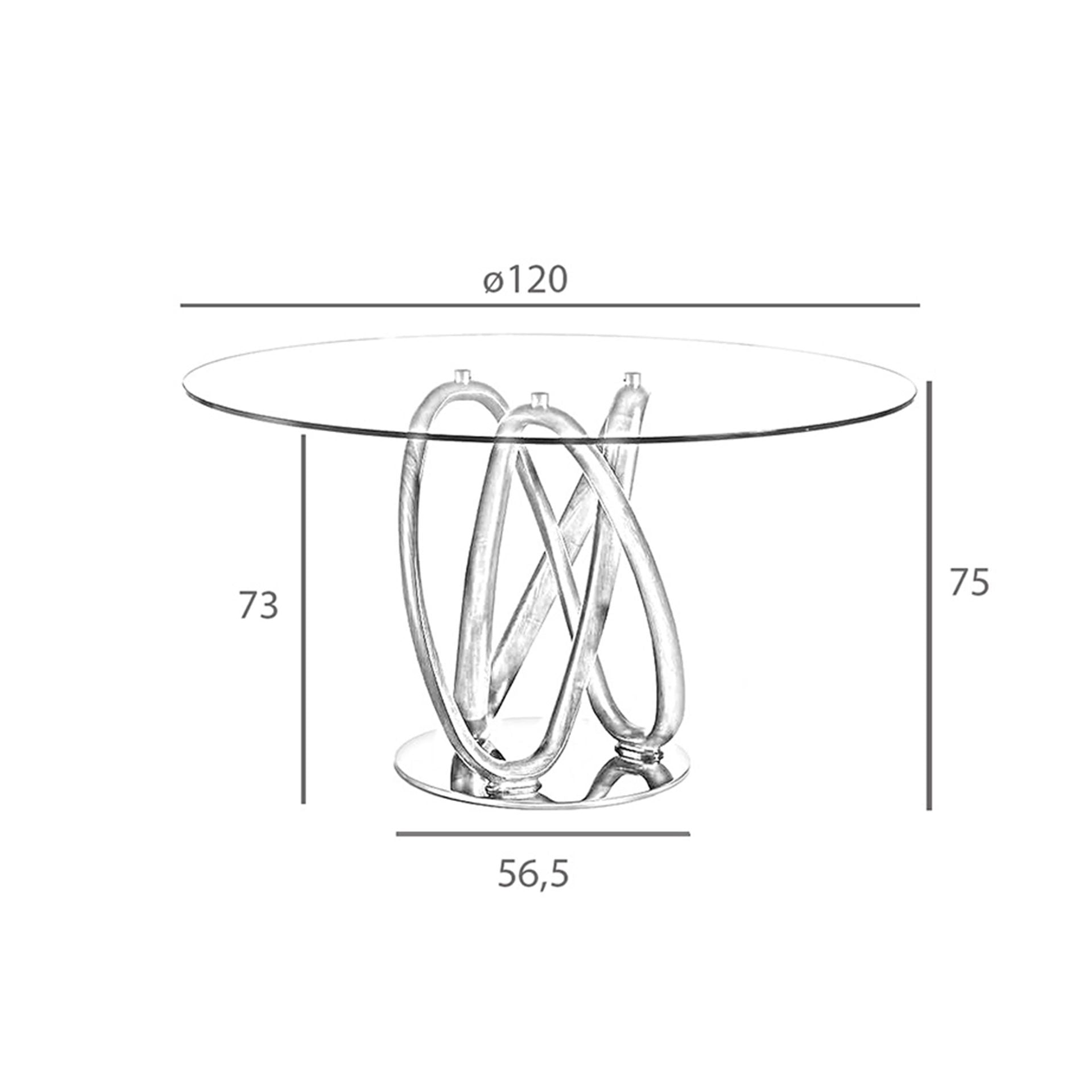 Tavolo da pranzo rotonda vetro temperato e noce