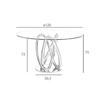Tavolo da pranzo rotonda vetro temperato e noce