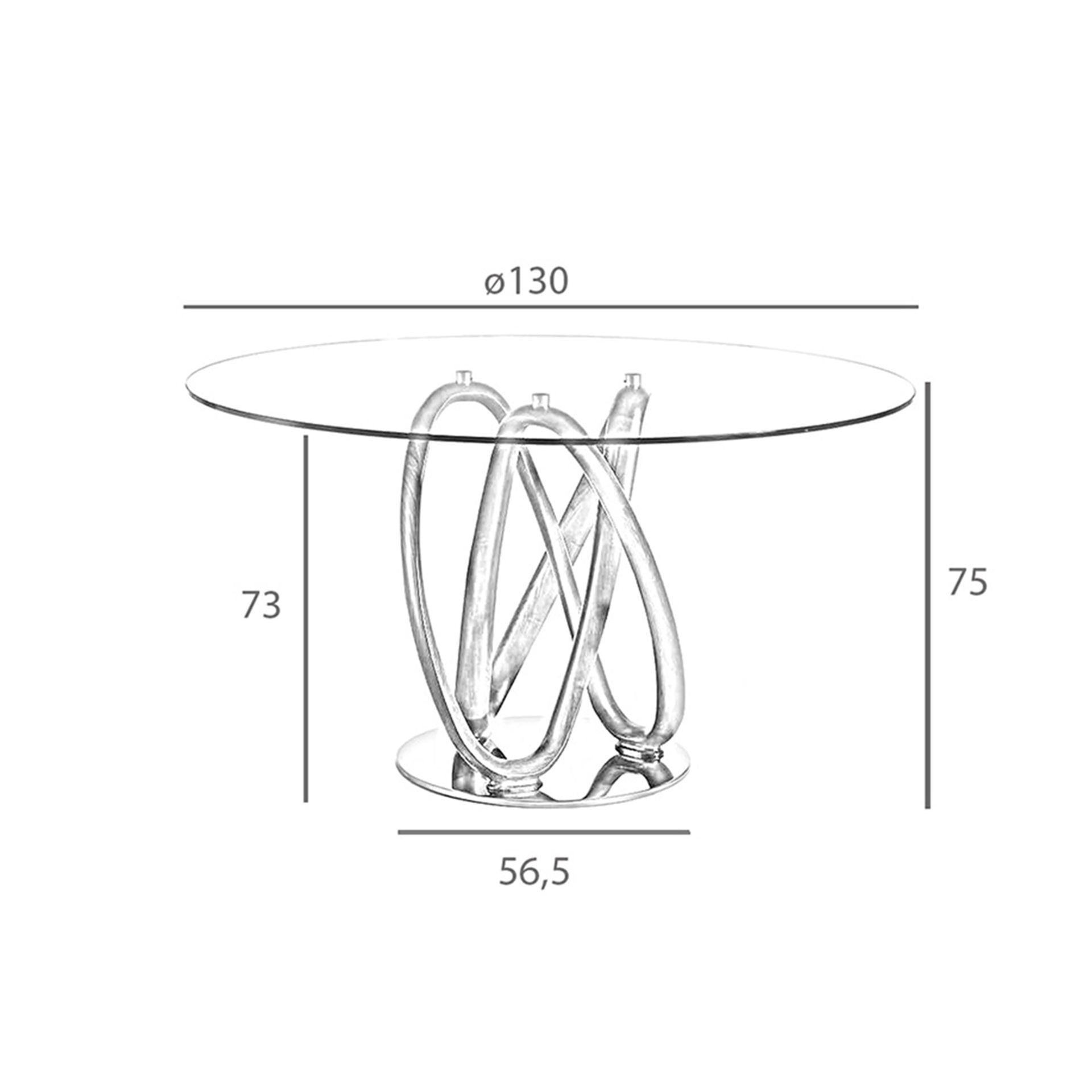Tavolo da pranzo rotonda vetro temperato e noce