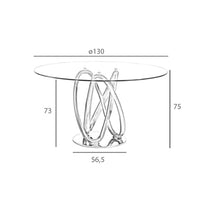 Tavolo da pranzo rotonda vetro temperato e noce