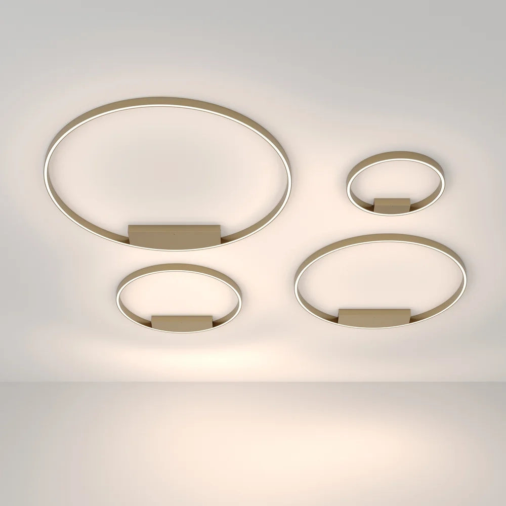 Maytoni Lampadario Sospensione Moderna Rim 1 luce LED integrato ottone alluminio