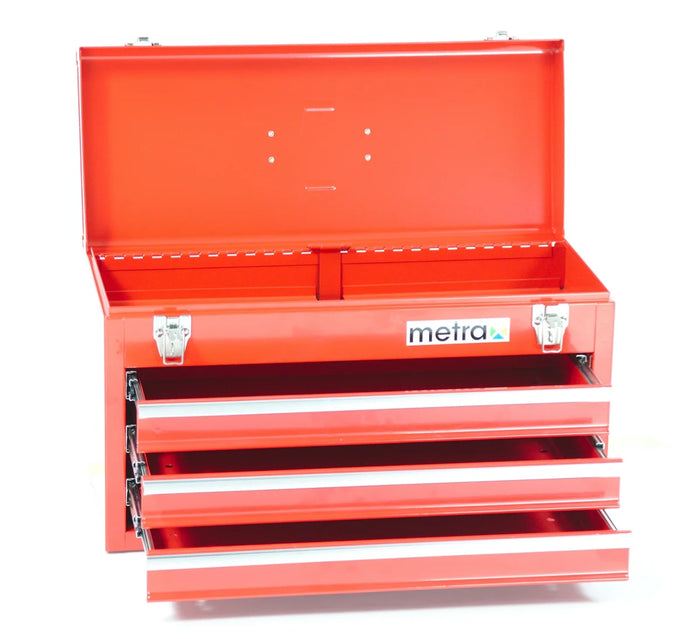 Cassetta degli attrezzi, standard, 3 cassetti, colore rosso