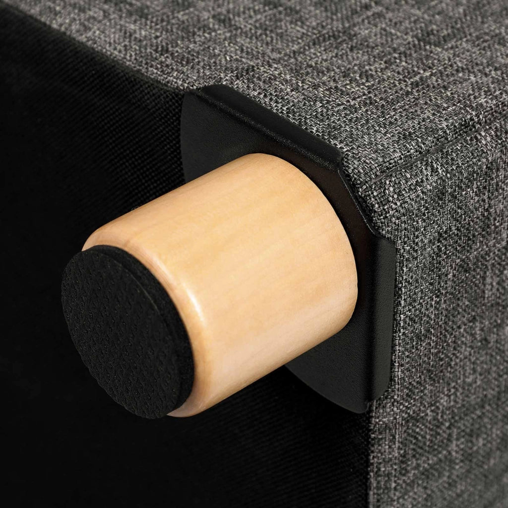 Pouf contenitore contenitore salvaspazio sgabello pieghevole poggiapiedi grigio scuro 12_0007277
